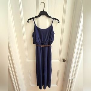 American Rag Navy Pleated Maxi Dress